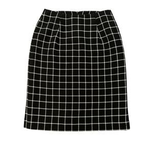 Nina McLemore black & white knit pencil skirt size 2